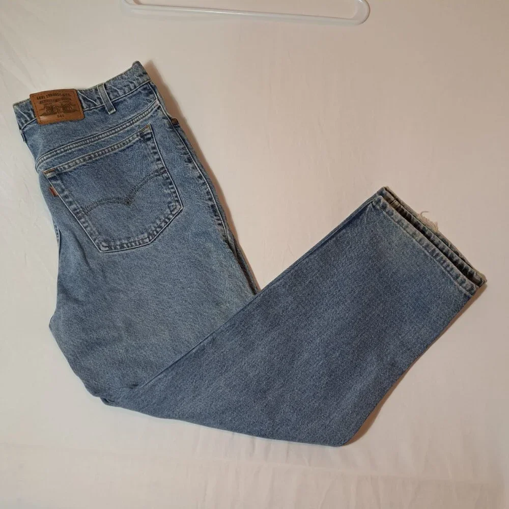 Vintage Levis Jeans Mens 40 Blue 540 Signature 100% Cotton Relaxed Fit 90s 40X29